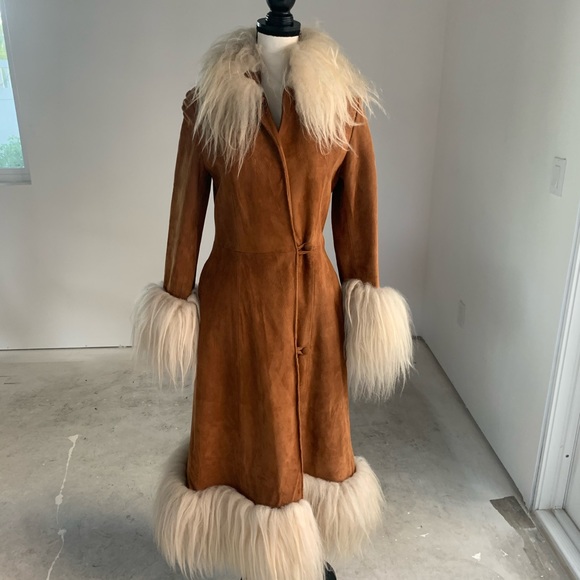 North Beach Leather Jackets & Blazers - Vintage North Beach Leather Long Tan Suede Jacket